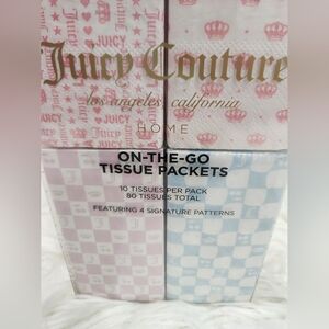 🔹️Juicy Couture 🔹️Home Logo Printed 8 On-The-Go  Tissue Packets